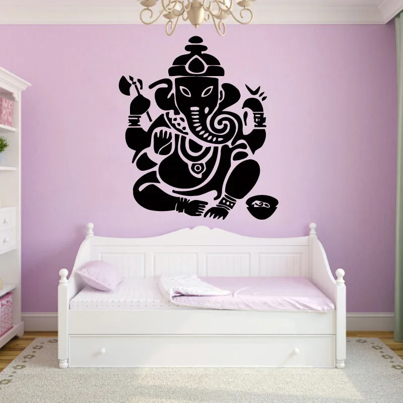 Настенные индийские стикеры со слоном WJWY Ganesha Современный домашний декор съемные