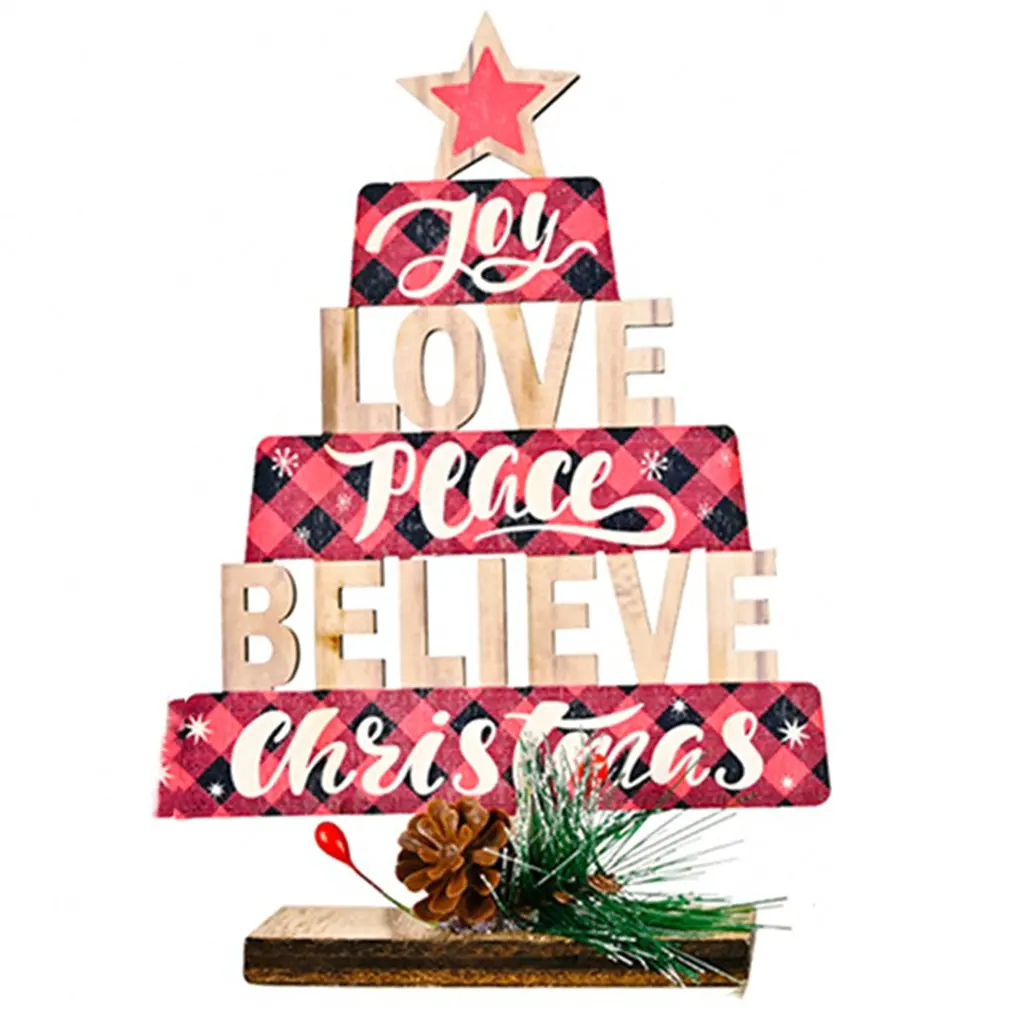 

Деревянные елочные украшения, мини деревянные елочные украшения, праздничный Английский алфавит, сцены, рождественские настольные украшен...