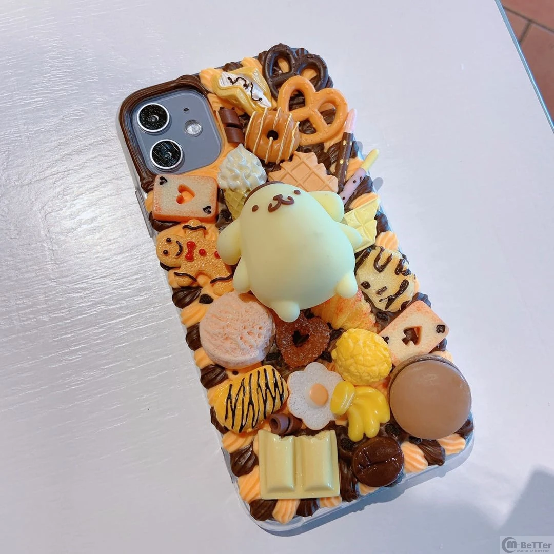 

DIY Case For Samsung S20 ultra 3D simulation Biscuits Phone Cover for Galaxy note 8/9/10+ Dog Cream Handmad S8/9/10 plus shell
