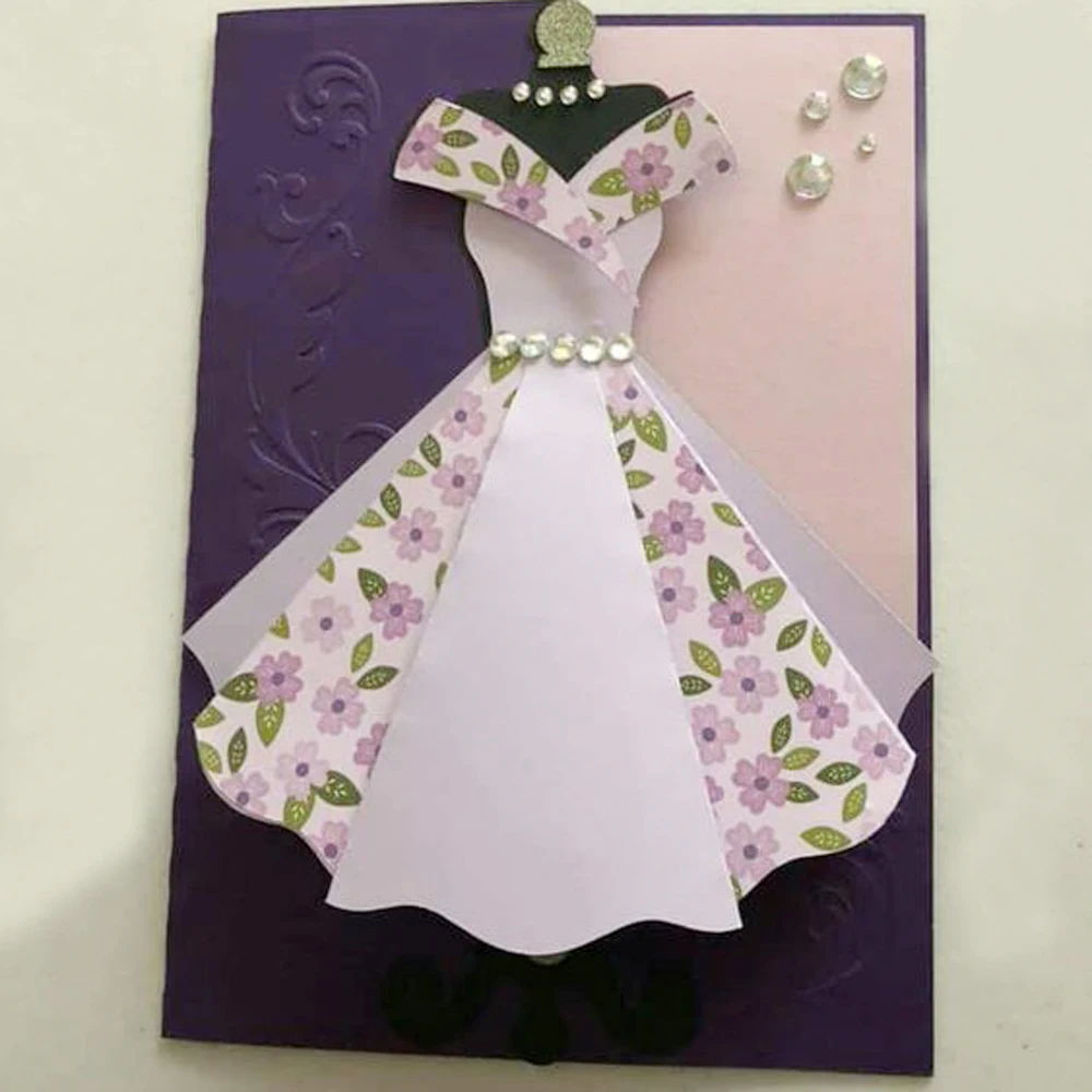 Новый комплект из 9 шт. милое платье принцессы металлические штампы для