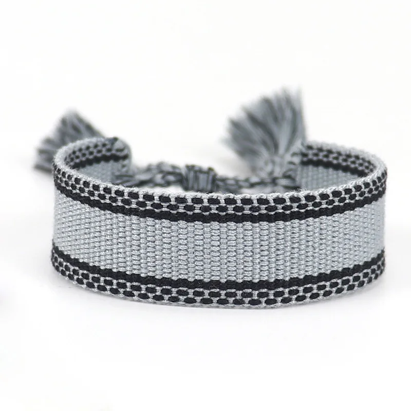 Браслет из хлопчатобумажной веревки с вышивкой букв сделай сам 72 цвета|Браслеты