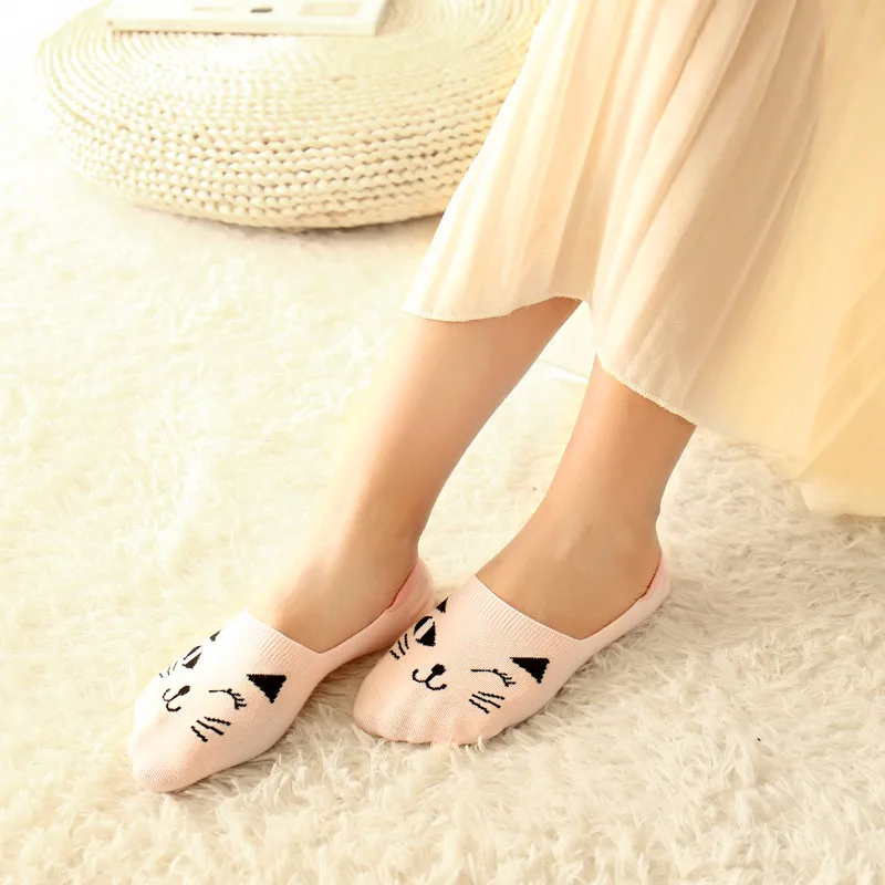 5 пар носков с милыми животными женские летние дышащие корейские носки-невидимки