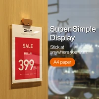 sviao a4 acrylic sign stand wall mounted non perforated photo frame simple commodity poster display