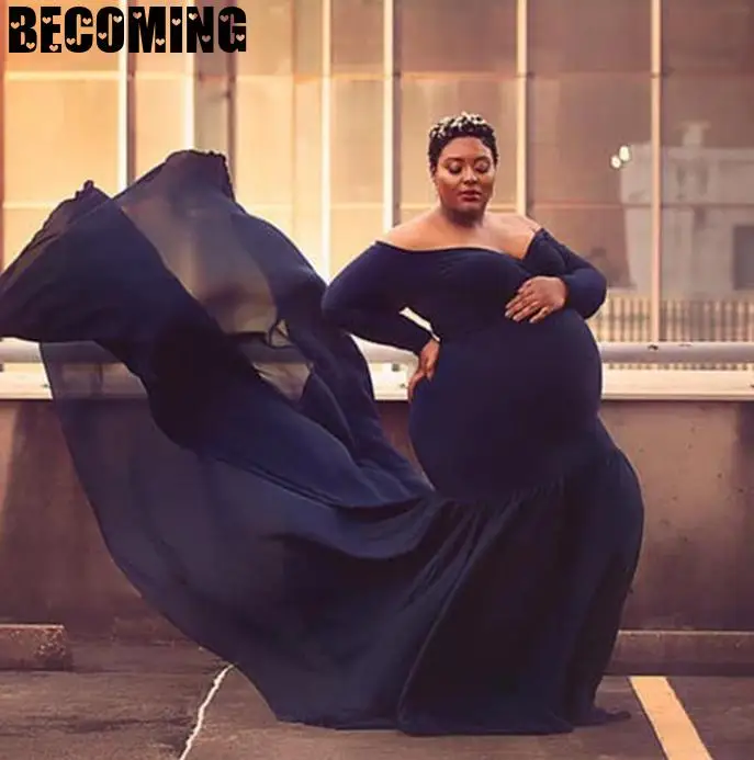 Платье для беременных с длинным рукавом и v образным вырезом платье макси