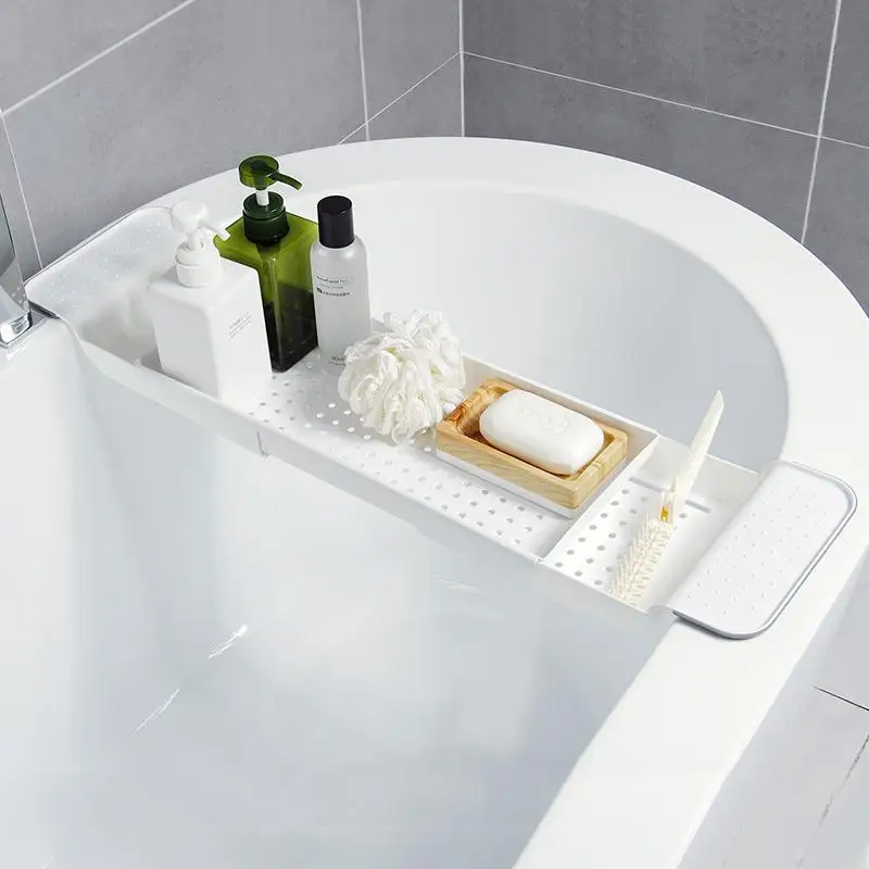 

Wine Holder Engelli Tutunma Bar Bamboo Storage Bathroom Bathtub Accessories Tablette Plateau Accessoires Baignoire Bath Rack