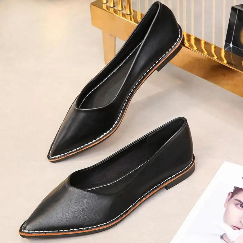 Туфли женские без шнуровки лоферы Повседневная Удобная обувь на плоской подошве