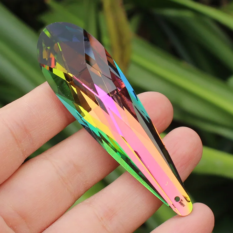 

Граненые стеклянные бусины 75 мм/50 мм, Большие капли воды, бусины россыпью для изготовления ювелирных изделий своими руками, подвески, ожерелья