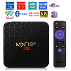Caixa de tv allwinner h6, caixa de tv mx10 plus, android 9,0, четырехъядерный, 4 Гб, 32 ГБ, 64 ГБ, bt4.0 usb3.0 duplo Wi-Fi, поддержка 6k h.265