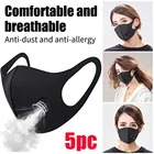 Простая черная маска для взрослых, модная дышащая многоразовая маска против пыли, маски для лица, маска для лица, Лидер продаж