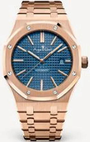 Rose Gold Blue Роскошные брендовые новые мужские часы из нержавеющей стали, автоматические механические желтые золотые синие Черные сапфировые королевские часы с прозрачной задней частью, AAA - Цвет: Rose Gold Blue