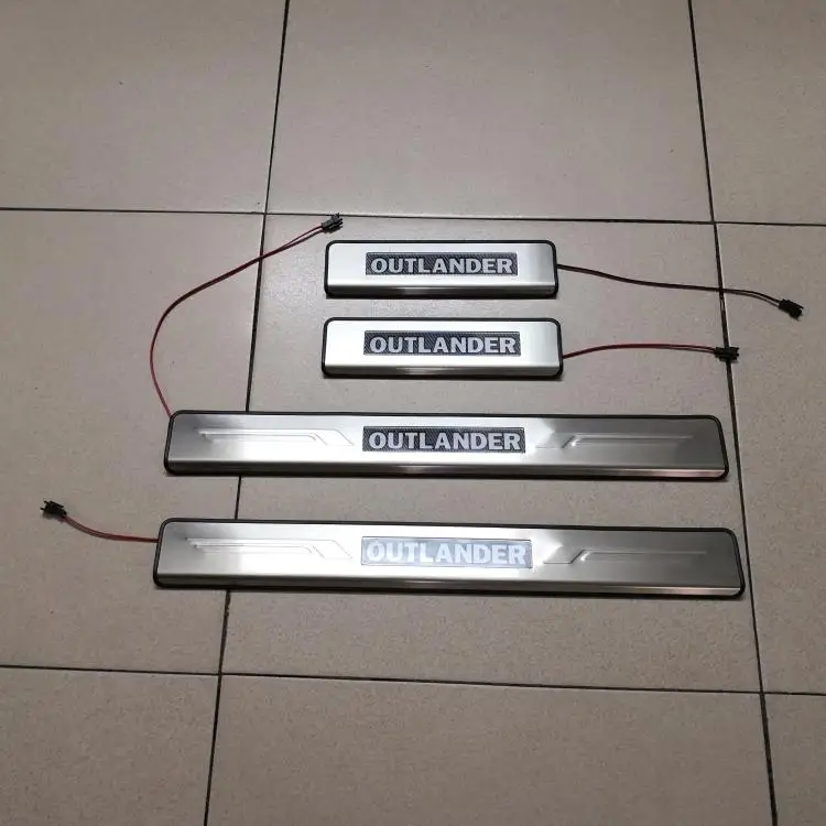 

Аксессуары, подходящие для Mitsubishi Outlander, светодиодные накладки на порог двери, Накладка для входа в дверь с 2007 по 2019