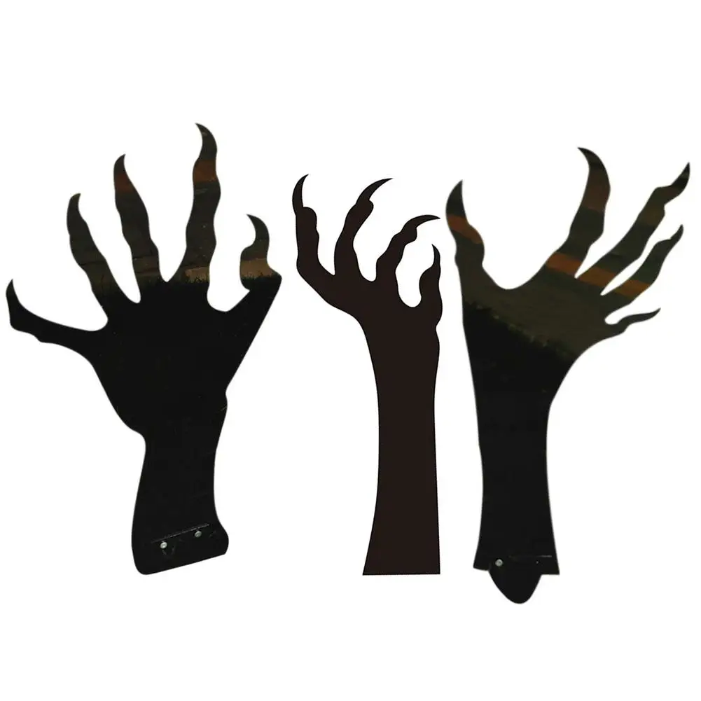 

Украшение для сада на Хэллоуин, уличное черное украшение с привидениями, ручной силуэт двора, садовые домики