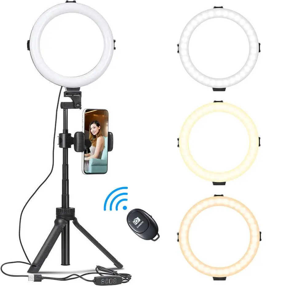 

Ring Light Smartphone Selfie Fill Light With Phone Holder for Youtube Ins Live Fill Light Photography Studio Light Professional