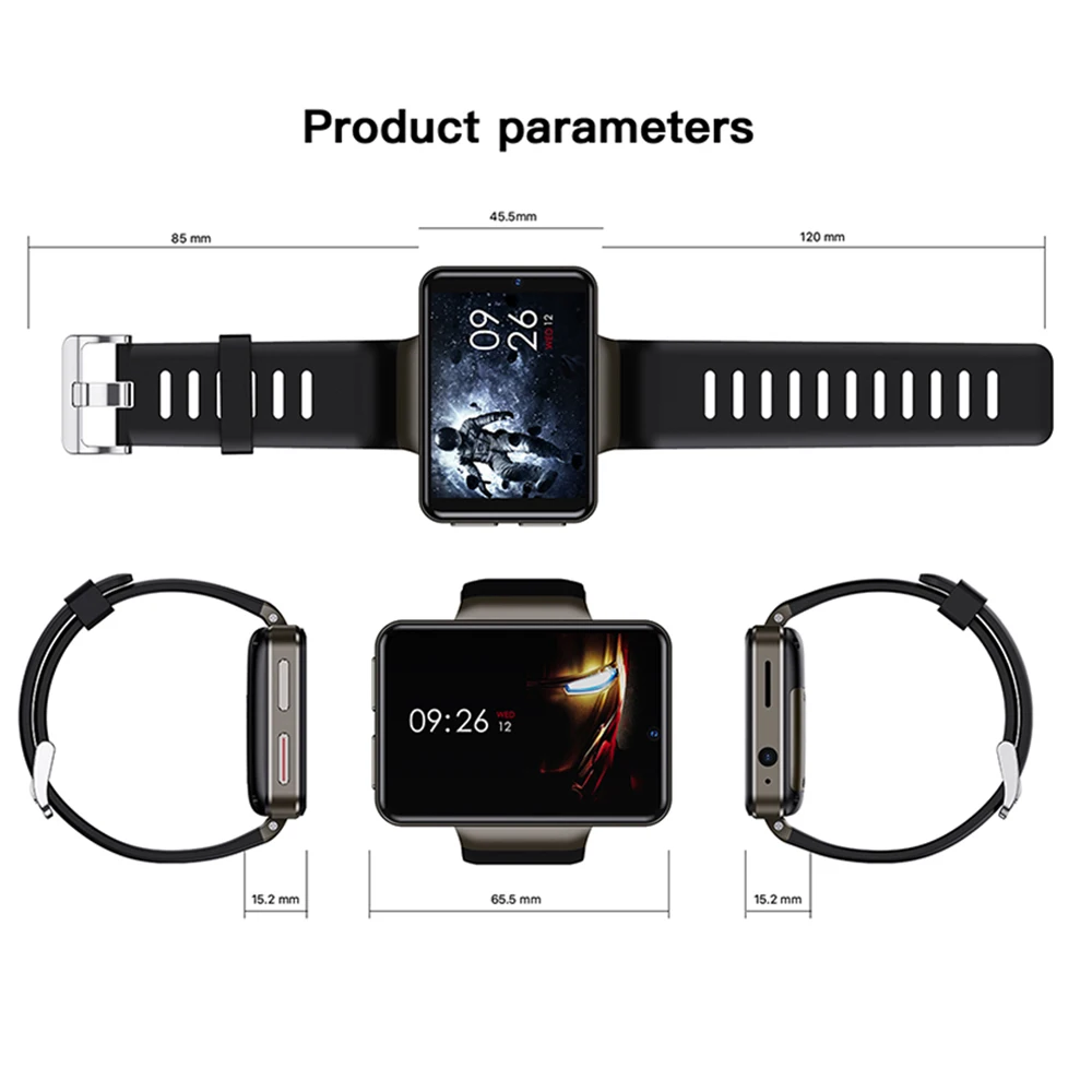 

KOSPET NOTE 4G Smart Watch 2.4" Men watch Android 7.1 Dual Camera 2000mAh 3GB 32GB Bluetooth Phone Watch Face Unlock Smartwatch