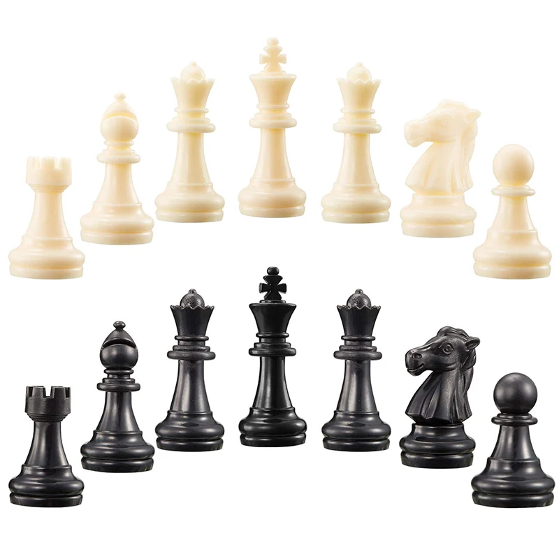 

1 Set Chess Game Pieces 8.5cm King Chessmen Adults Children Plastic Chess Figures Tournament Game Toy Backgammon