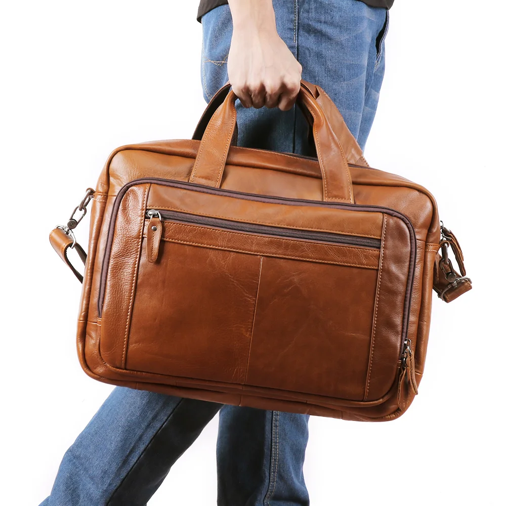 Men's Briefcases Genuine Leather 17