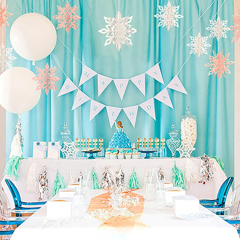 Рождественские украшения в виде снежинок полые рандомные поддельные зимние для