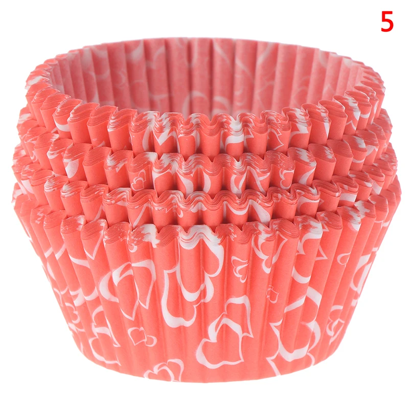 100 шт. домашняя посуда одноразовые бумажные стаканчики для торта чашки кексов