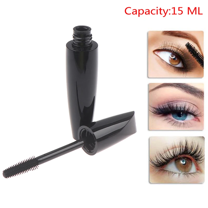 

15ML Beauty Portable Empty Mascara Tube Eyelash Vial Liquid Bottle Container Black Cap Refillable Bottles Makeup Accessories