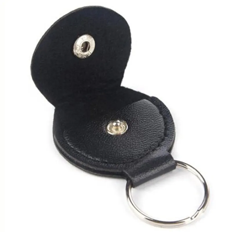 

New Guitar Pick Holder Genuine Leather Guitarra Plectrum Case Bag Keychain Shape Guitar Accessories