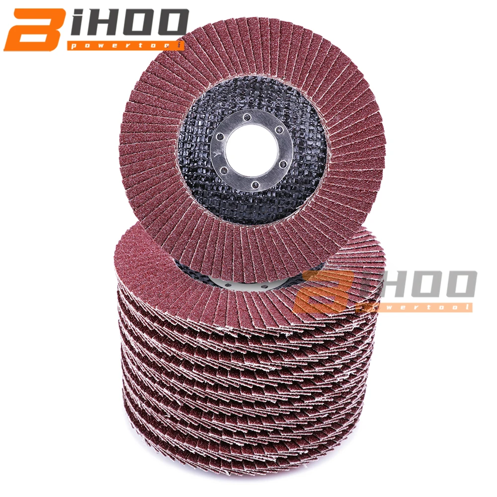 

4.5inch Flap Discs Sanding Discs 40/60/80/120Grit Grinding Wheels Blades for Angle Grinder 10pcs