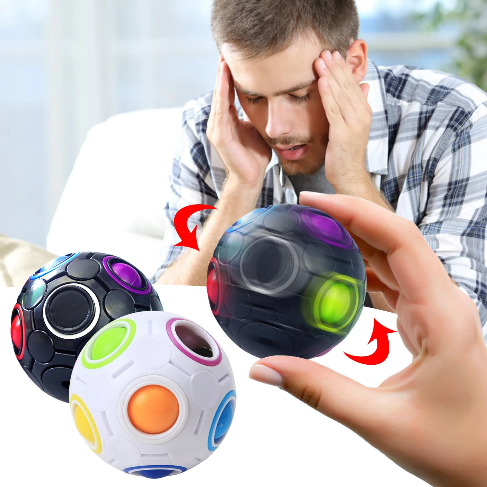 

Игрушки-антистресс для детей, Радужный шар