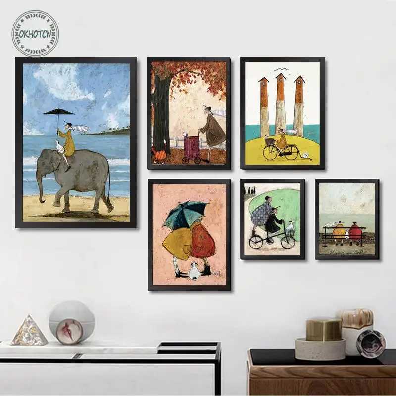 Nordic Retro Abstract Art Canvas Painting Poster Prints Wall pictures for living room kids bedroom Home Decor No Frame DP0277 | Дом и сад