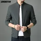 Высокое качество, новый бренд, Повседневная мода, стоячий воротник, уличная одежда, мужские пальто и куртки на молнии, ветровка, простая мужская одежда 2022