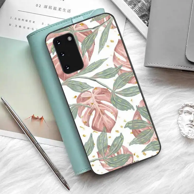 

Banana Leaf Flower Phone Case for Samsung S10 21 20 9 8 plus lite S20 UlTRA 7edge
