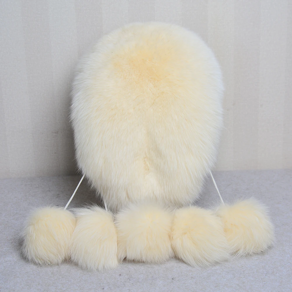 Лидер продаж русская зимняя шапка из натурального Лисьего меха теплая мягкая