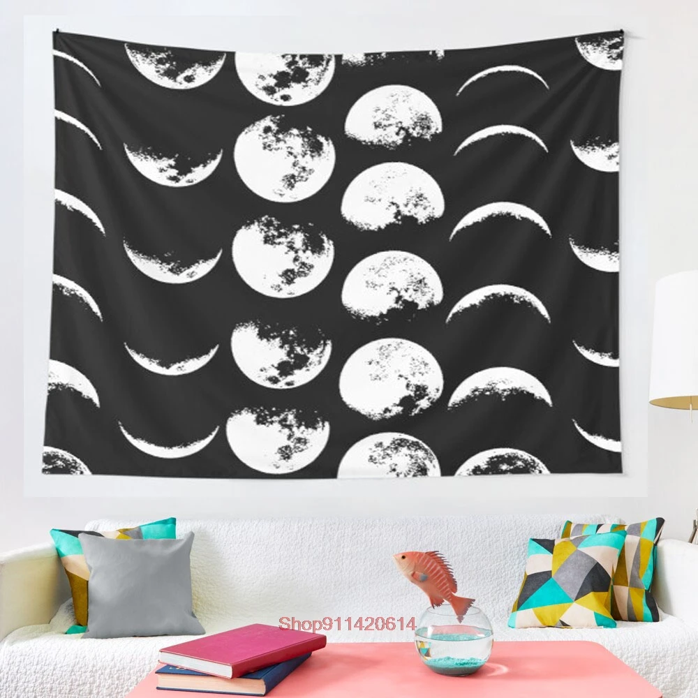 

Moon Phases No 2 tapestry Wall Hanging Decor Coverlet Bedding Sheet Throw Bedspread Living Room Tapestries