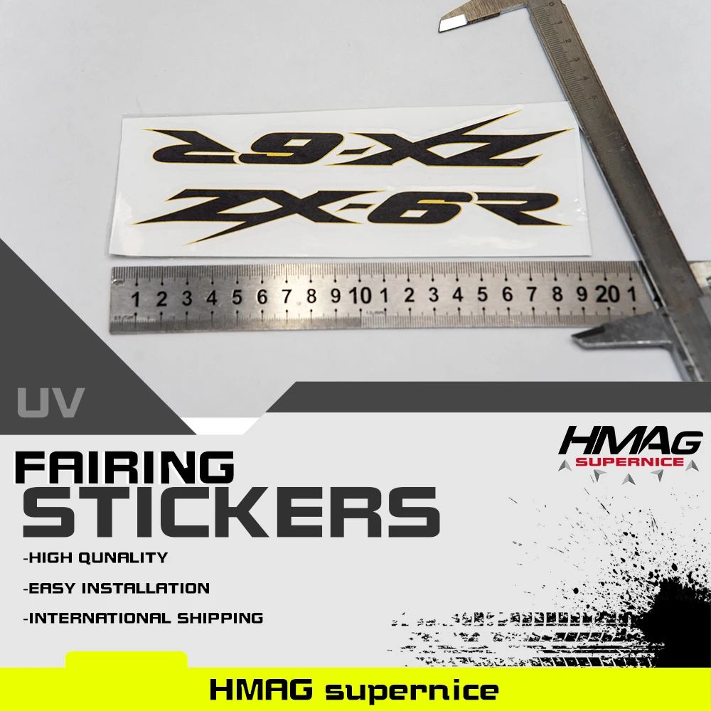 

Motorcycle Fairing Upper Fairing Decals Stickers 3M Sticker 1Pair For Kawasaki ZX6R ZX-6R