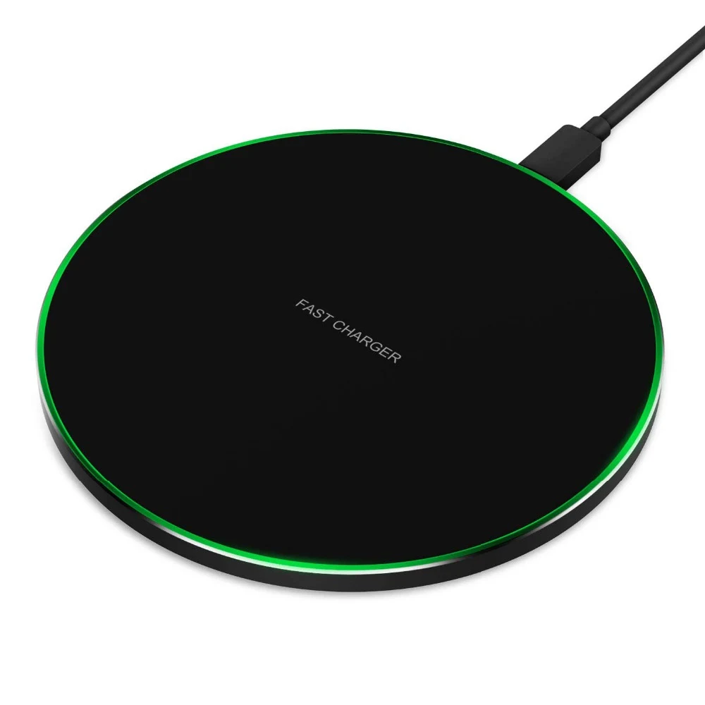 10 Вт Светодиодный светильник Qi Беспроводное зарядное устройство для mi x 2s 8 9t 9se cc9 k20 pro mi 8 mi 9t redmi note 7 pro iphone 8 X XS XR 11