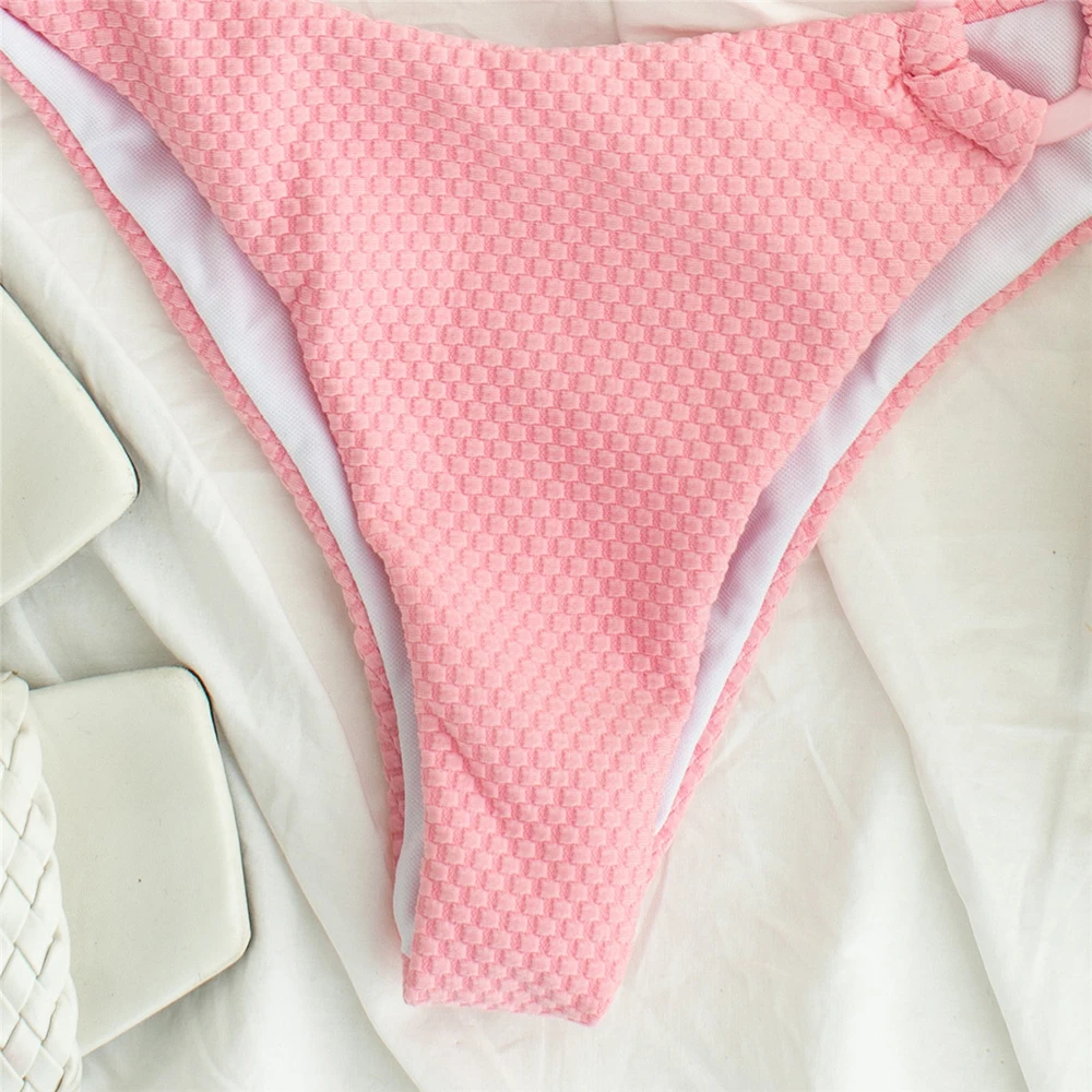 

Sexy Bikini Women Swimsuit 2021 New Swimwear Halter Push Up Bikini Set Solid Bathing Suit Female Summer Beach Wear Swimming Suit