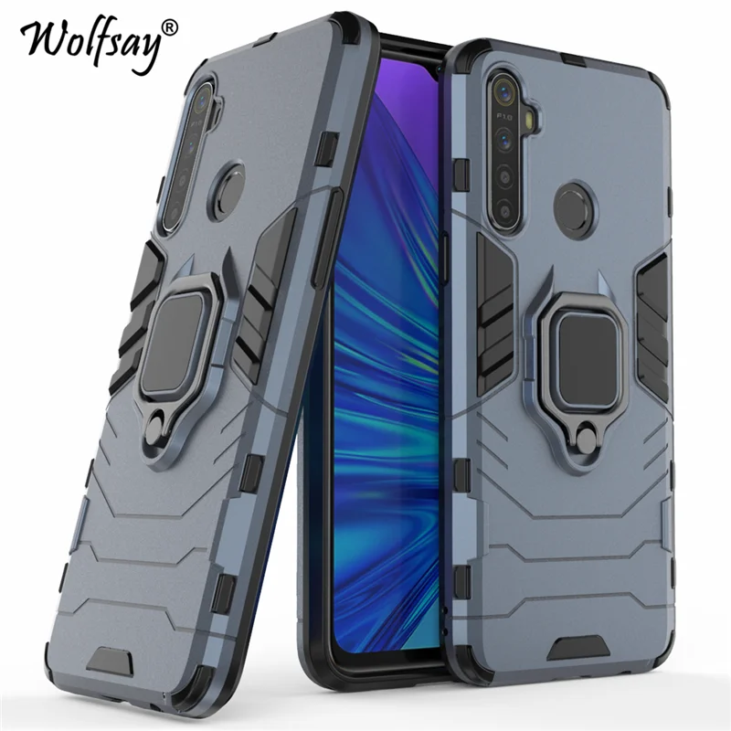 Чехол Wolfsay для Oppo Realme C3 защитный чехол с магнитной присоской и подставкой Real Me