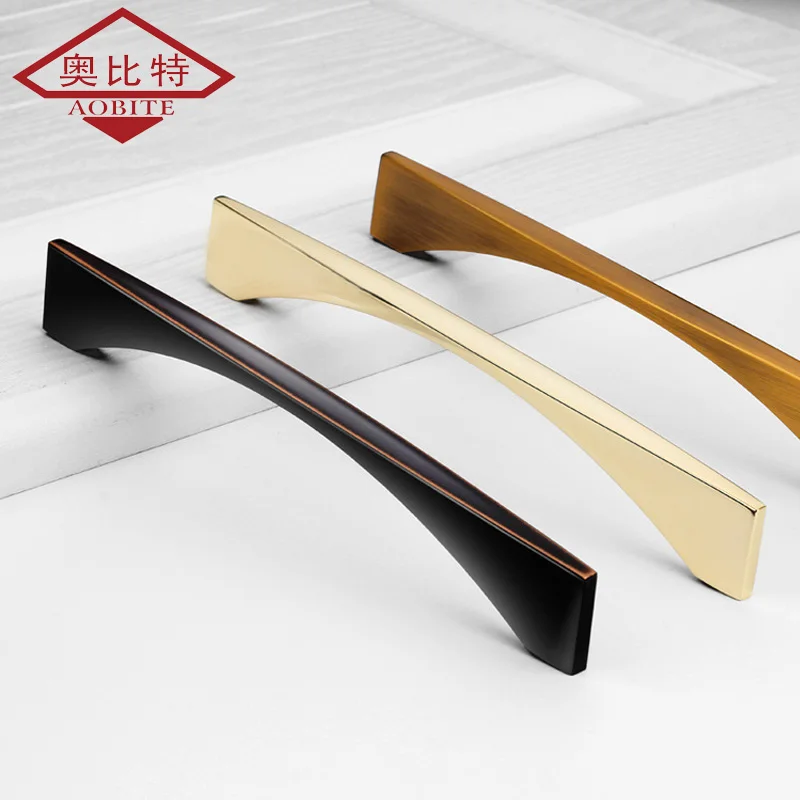 

AOBT American Cabinet Handle Drawer Pulls Cabinet Dresser Knobs Door Black Bronze Brushed Gold Furniture Handles Hardware 9009