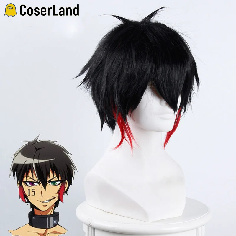 Detentionhouse Nanbaka No.15 Jyugo No.25 Nico No.69 Rock Cosplay Wigs Detention House Black Short Wig Long Green | Тематическая