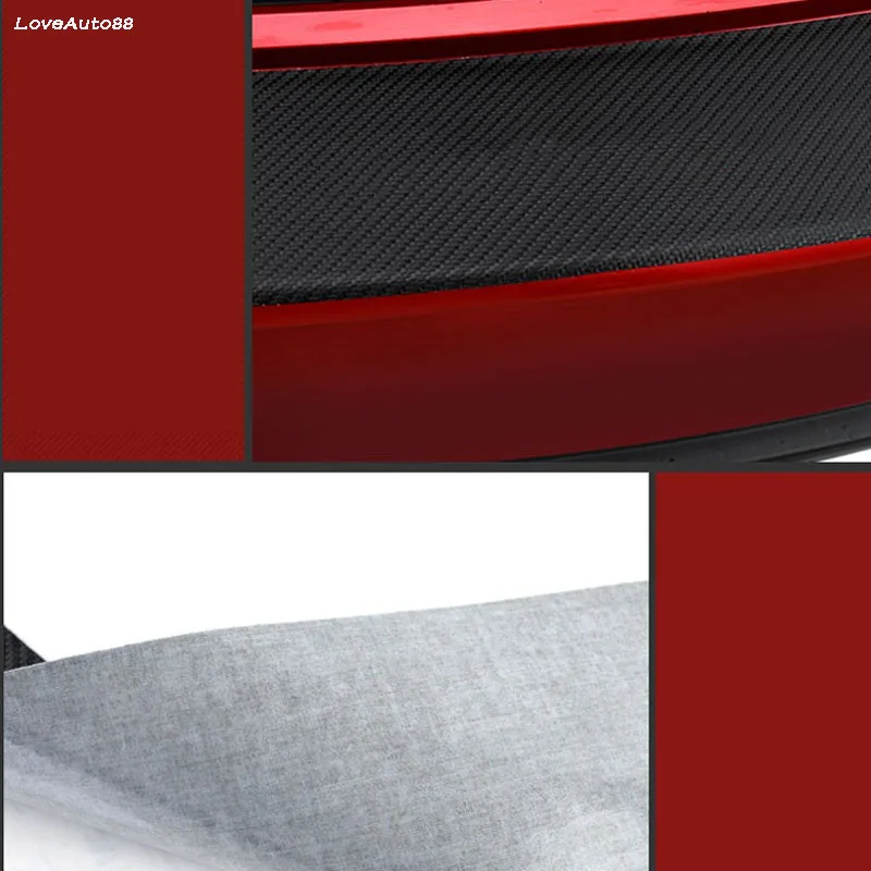 Углеродное волокно кожа снаружи задний бампер багажник Fender Подоконник пластины