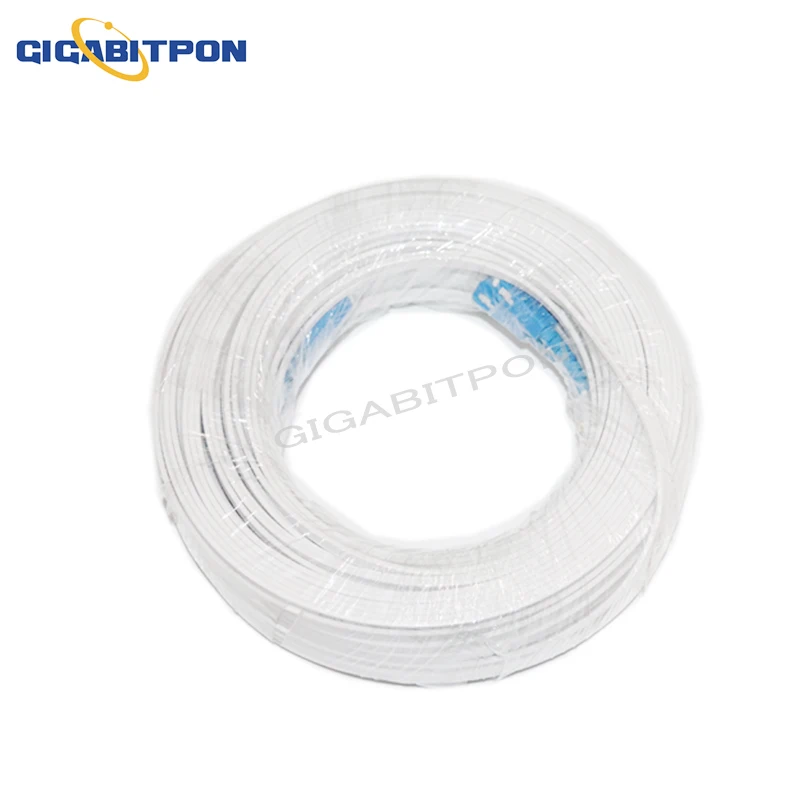 SCUPC to SCUPC Outdoor FTTH Fiber 4 Steel 2 Core G657A1 100-500m Single Mode Optic Drop Cable enlarge