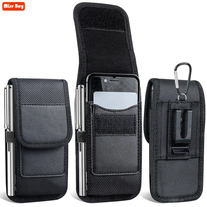 

Phone Bag For Samsung galaxy A12 A32 A42 A52 A72 M51 A02 A02S M31S S21 Ultra Plus Case Belt Clip Holster Oxford cloth Card Pouch
