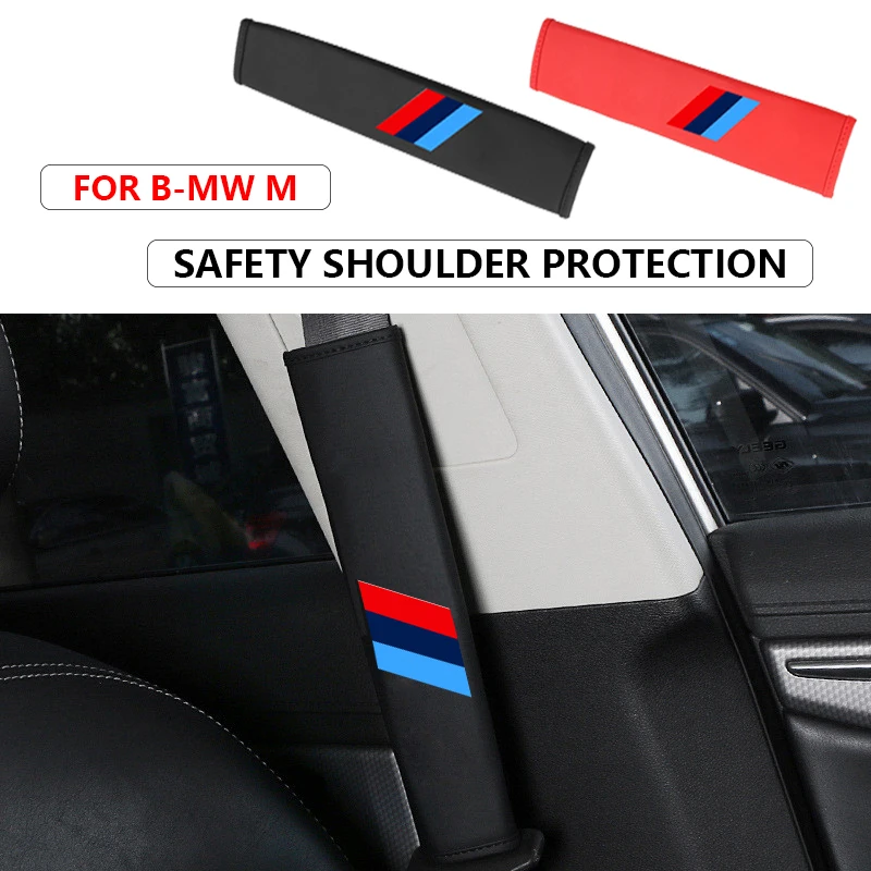 2 шт. новый модный автомобильный кожаный брендовый ремень безопасности с