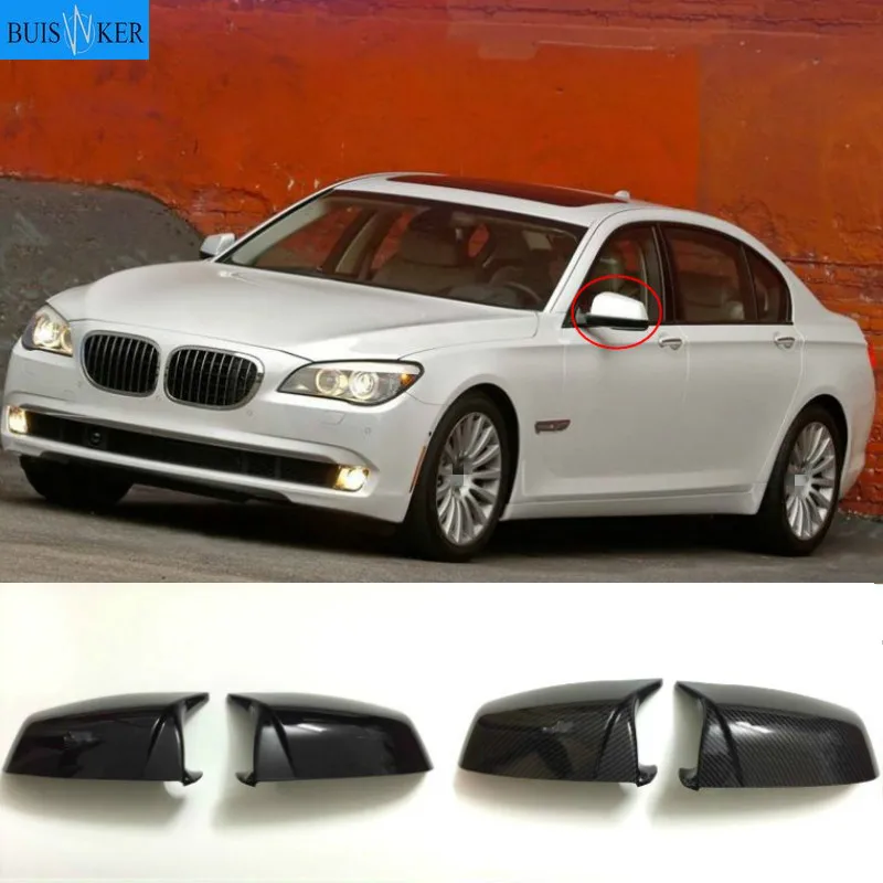 

Для BMW 5 6 7 серии E60 E61 E63 E64 F06 F07 F10 F11 F13 F01-F04 паттерн углеродного волокна черная сторона крыло Зеркало заднего вида крышка Кепки