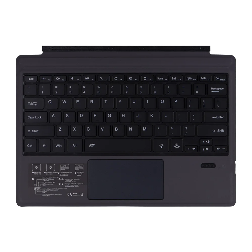 Чехол-накладка для планшета Microsoft Surface Pro 3 4 5 6 7 12 дюйма Беспроводная Bluetooth трекпад