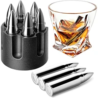 whiskey bullet stones stainless steel whisky rocks reusable ice cube metal ice gifts for men dad cool stones whiskey gift