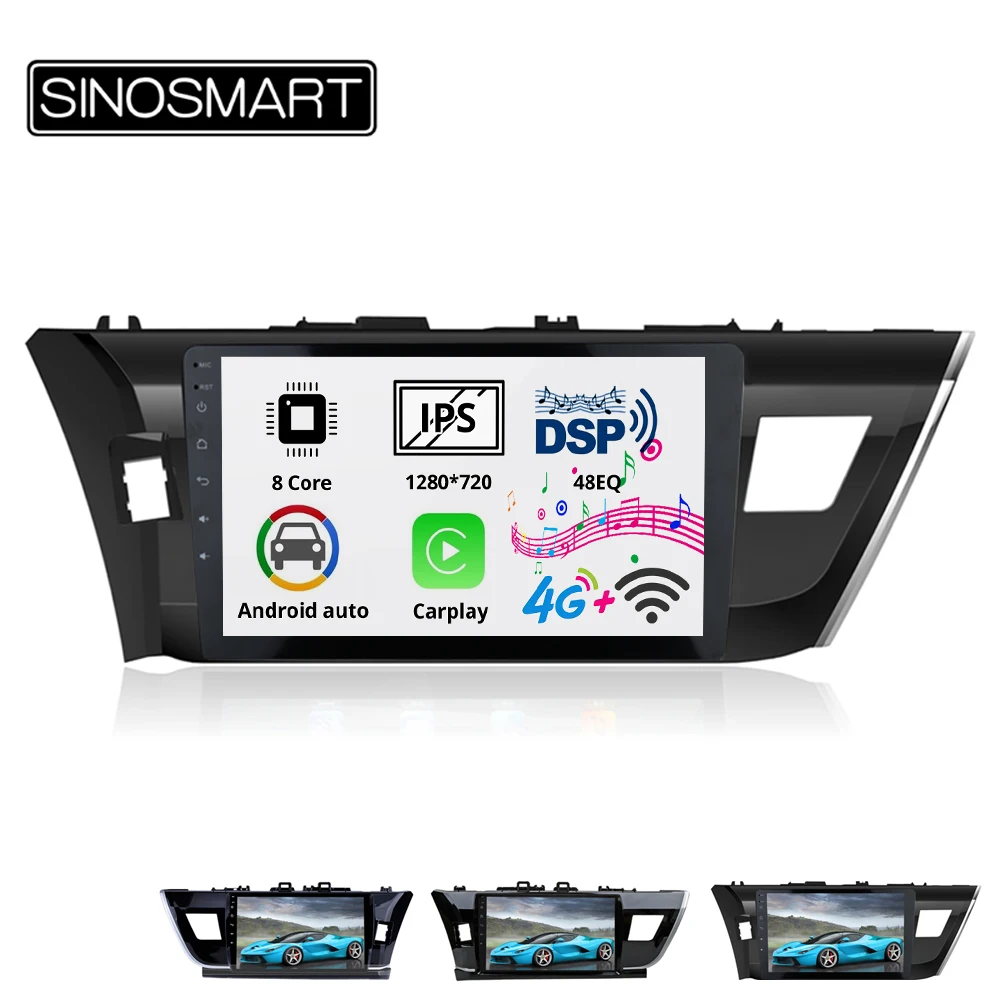 Sinosmart 8 сердечника DSP 48EQ 2Di n IPS/QLED 2.5D экран автомобильный gps радио навигации плеер