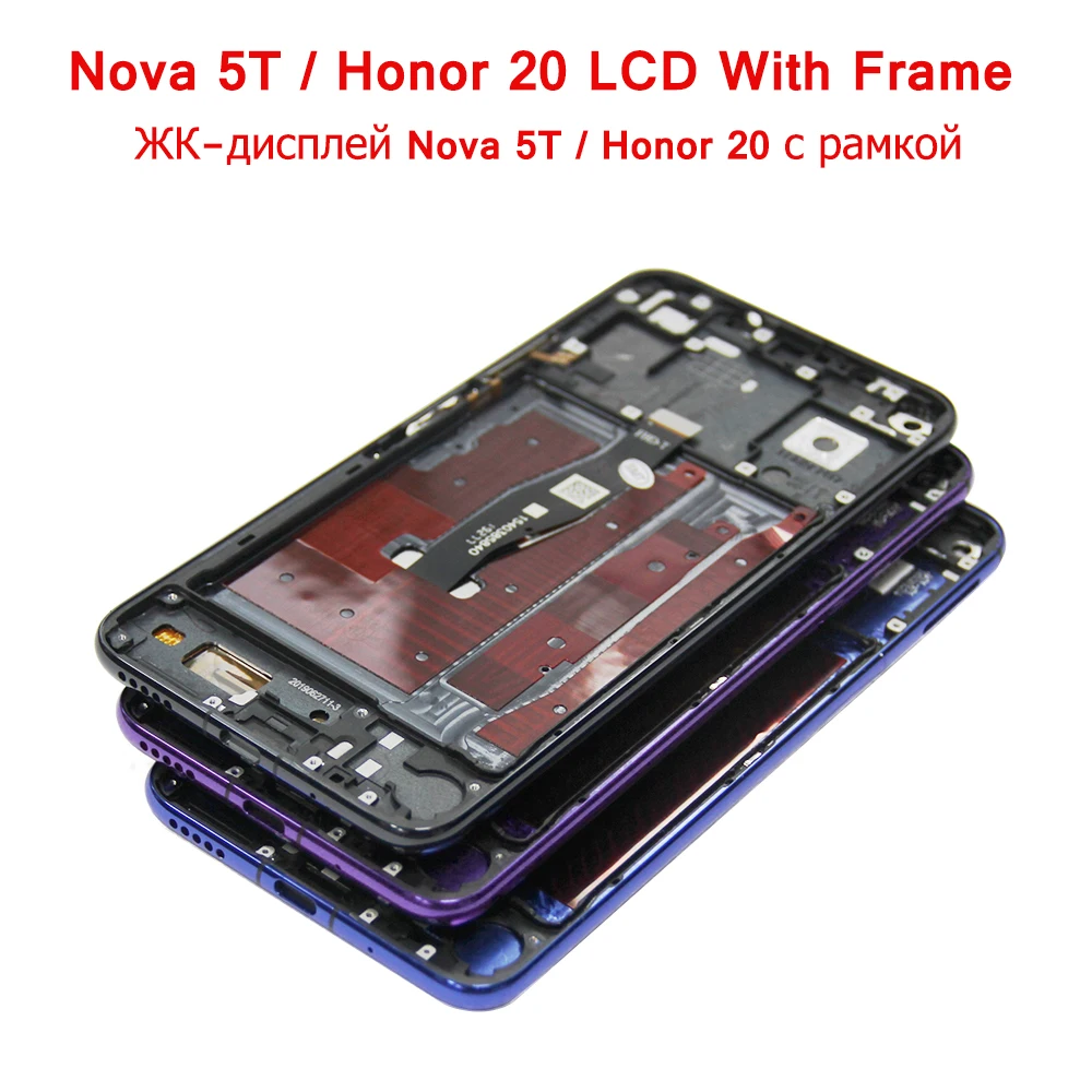 Pantalla Lcd Original de 6,26 pulgadas para Huawei Nova 5T Nova5T, piezas de montaje de digitalizador con pantalla t&aacute;ctil, Honor 20, Honor 20-4