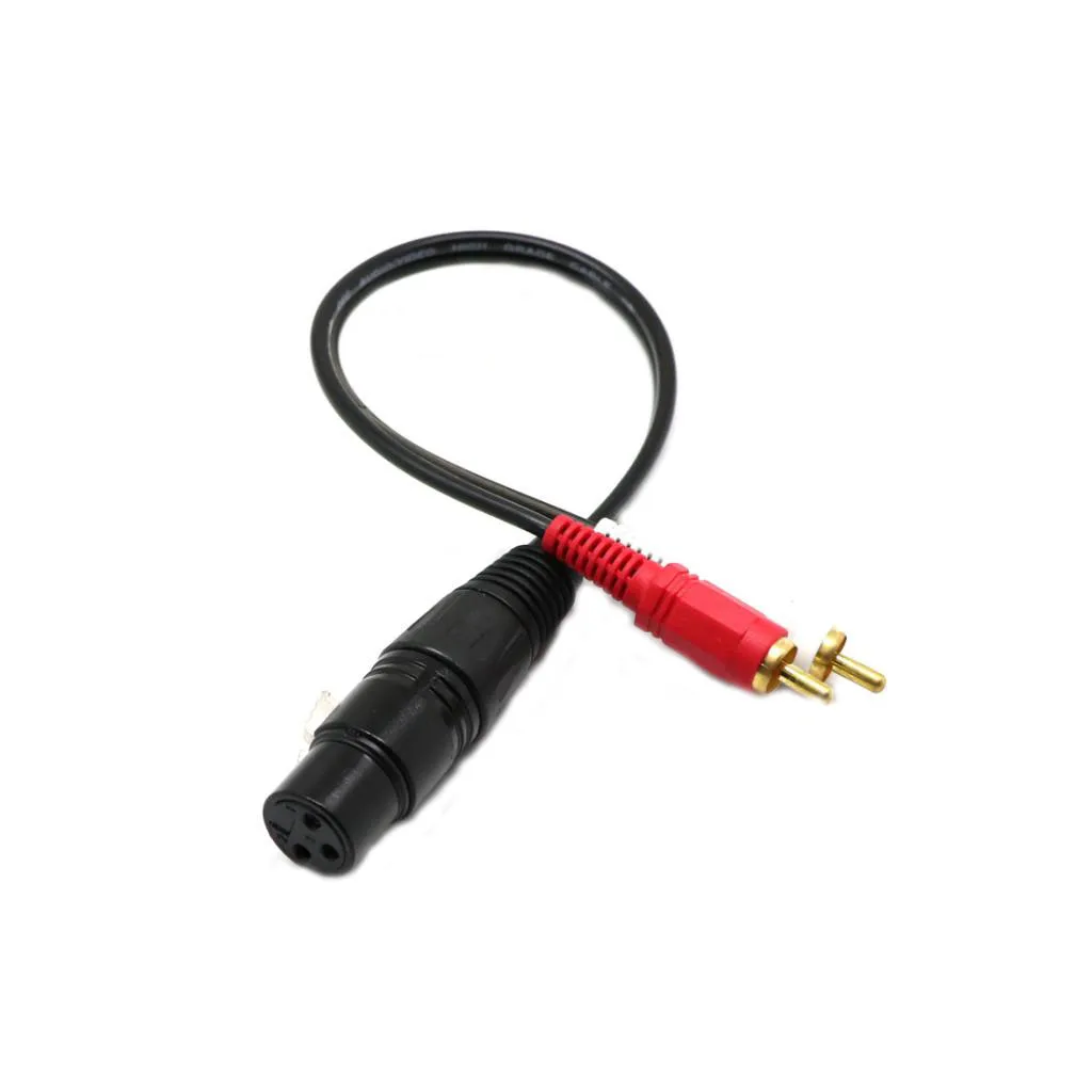1-футовый XLR гнездовой к 2 RCA Штекерный аудио адаптер Y сплиттер кабель | Спорт и