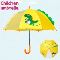 free shipping 2021 hot sale children transparent long umbrella for boys girls cartoon dinosaur umbrella baby parasol umbrella
