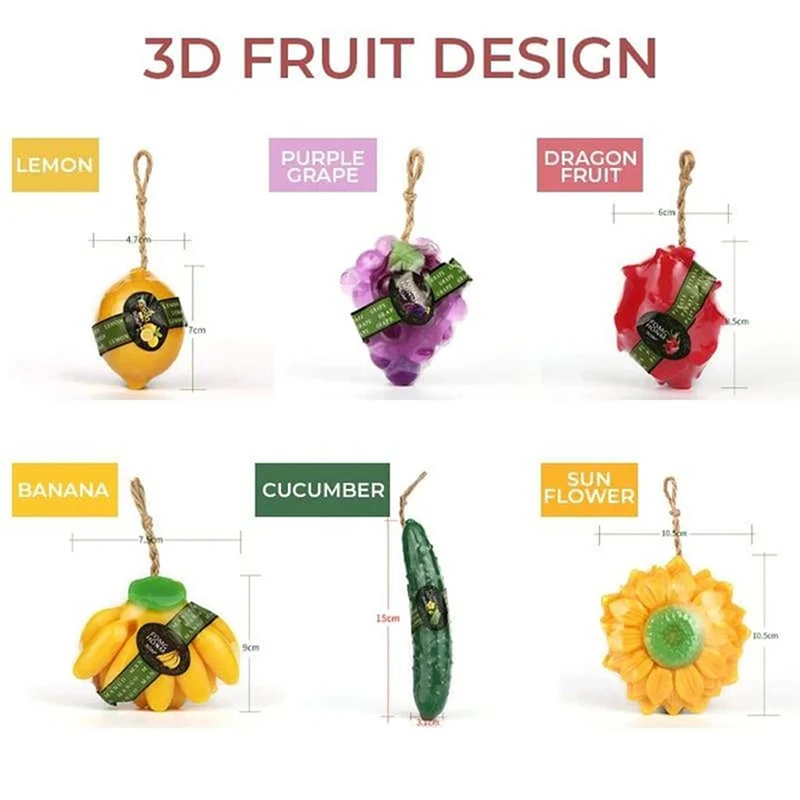 

3D Fruit Essential Oil Soap Whitening Soap Handmade Soap Deep Cleaning