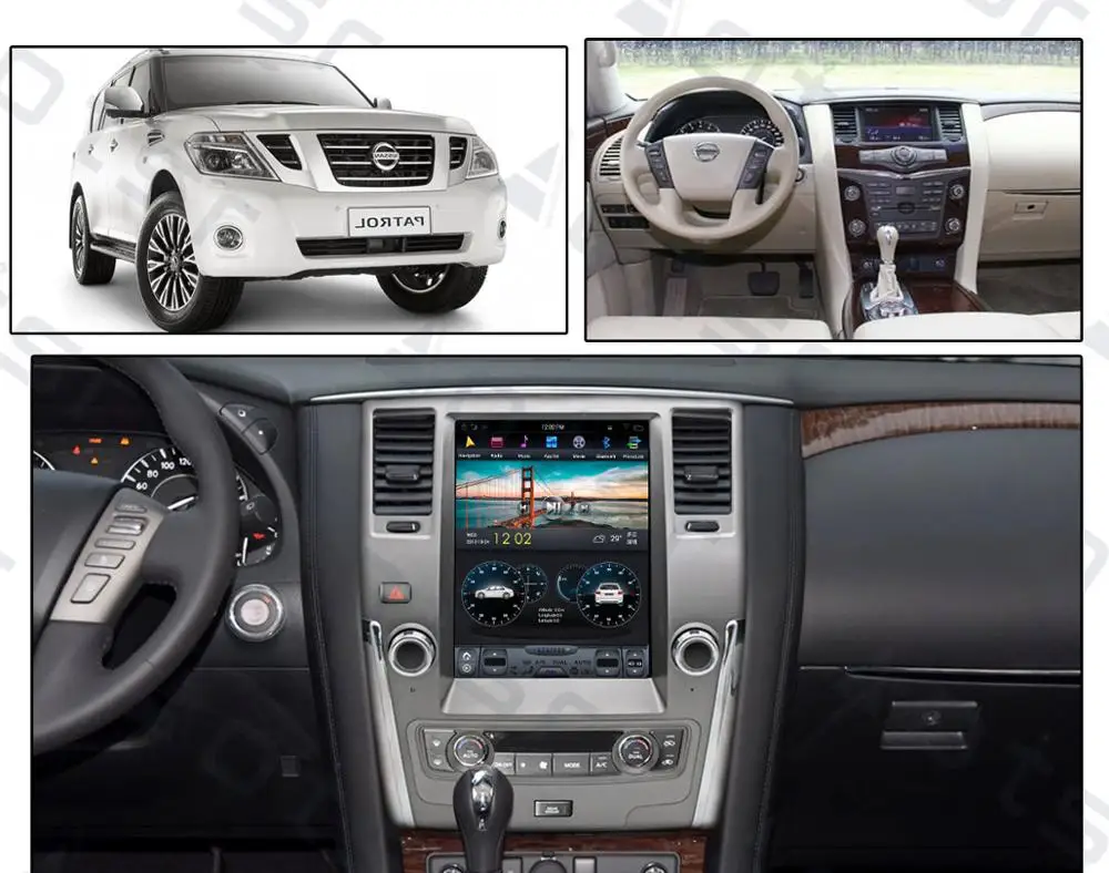 Aotsr Tesla 12 1 &quotAndroid 8 Вертикальная стандартная GPS-навигация для NISSAN патруль 2010-2018